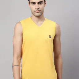 VIMAL JONNEY V-Neck Sleeveless Cotton Gym Vest-picture-36