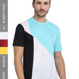 FTX Pack Of 3 Colourblocked Round Neck Dry Fit Sports T-shirt-image-104