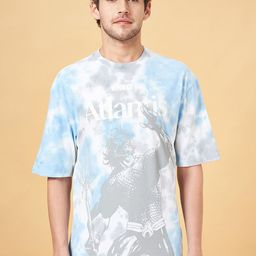 SF JEANS by Pantaloons Dyed Round Neck Pure Cotton Oversized T-shirt-image-64