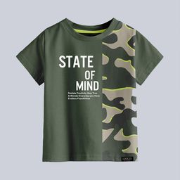 CODEZ Boys Printed Raw Edge T-shirt image 1