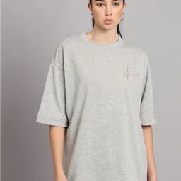 Imsa Moda Abstract Printed Oversized Drop-Shoulder Cotton T-shirt-image-72