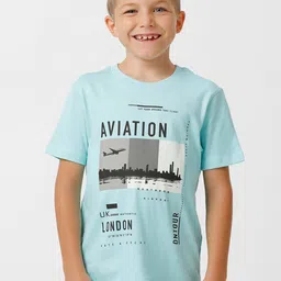 KATE & OSCAR Boys Typography Printed Cotton T-shirt-image-44