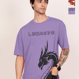 Leotude Men Printed Raw Edge T-shirt-image-95