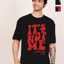 Leotude Men Printed Raw Edge T-shirt-image-58