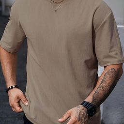 madfrog Men Self Design Round Neck Cotton Relaxed Fit T-shirt-image-49