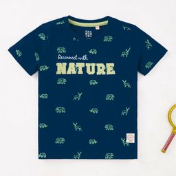 Ed-a-Mamma Boys Conversational Printed Pure Cotton T-shirt-image-70