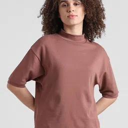 ONLY High Neck Short Sleeves Pullover Sweatshirt-image-102