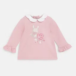 Chicco Girls Graphic Printed Peter Pan Collar Cotton T-shirt-image-61