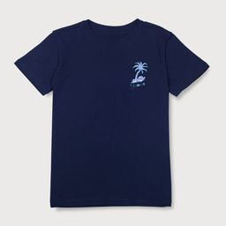 Gini and Jony Boys Blue Printed T-shirt-image-101