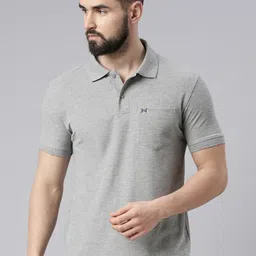 Force NXT Men Solid Polo Collar Super Combed Cotton T-shirt-image-94