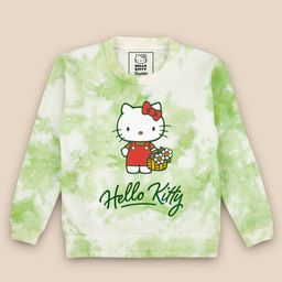 Kids Ville Girls Pull Over Hello Kitty Printed Dyed Sweatshirt-image-19