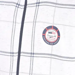 Crimsoune Club Boys Checked Front-Open Sweatshirt image 3