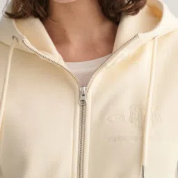 GANT Hooded Front Open Sweatshirt image 4