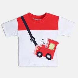 MINI KLUB Boys Printed Round Neck Cotton T-shirt-image-91