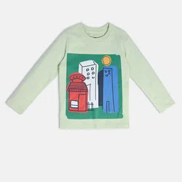 MINI KLUB Boys Graphic Printed Round Neck Long Sleeves Cotton T-shirt-image-25