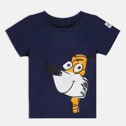 MINI KLUB Boys Graphic Printed Round Neck Cotton T-shirt-image-40