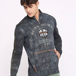 Being Human Typography Printed Open-Front Sweatshirt image 3