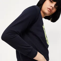 max Typography Printed Round Neck Pure Cotton Pullover Sweatshirt image 4