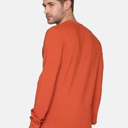 SHOWOFF Men Rust Printed Sweatshirt image 2
