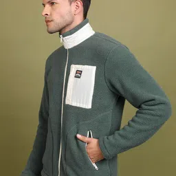 HIGHLANDER Mock Collar Front-Open Sweatshirt image 4