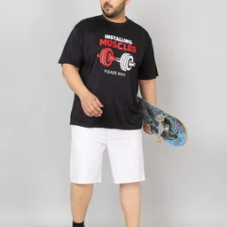 CHKOKKO Plus Size Typography Printed Round Neck T-shirt-image-57