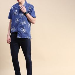 INVICTUS Club Slim Fit Floral Printed Cotton Casual Shirt-picture-40