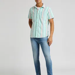 Pepe Jeans Multi Striped Short Sleeves Pure Cotton Oxford Casual Shirt-picture-29