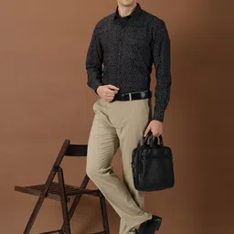 INVICTUS Men Black Original Opaque Printed Formal Shirt-image-83