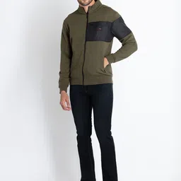 Status Quo Mock Collar Cotton Front-Open Sweatshirt image 3