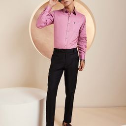 DENNISON Brand Logo Cotton Satin Shirt-image-39