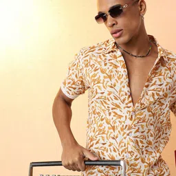 Campus Sutra Classic Floral Printed Cotton Casual Shirt-image-23