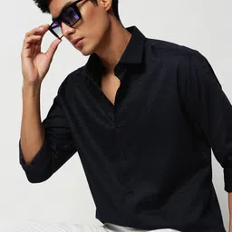 SHOWOFF Premium Slim Fit Striped Twill Weave Cotton Casual Shirt-image-80