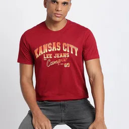 Lee Typography Printed Cotton Slim Fit T-shirt-image-40