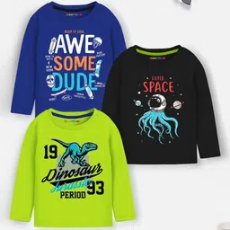 YK X Trampoline Boys 3 Printed Applique T-shirt-image-74
