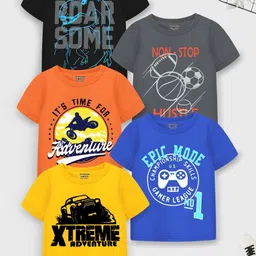 YK X Trampoline Boys 5 Printed Applique T-shirt-image-80