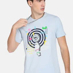 Flying Machine Graphic Print Cotton T-Shirt-image-69