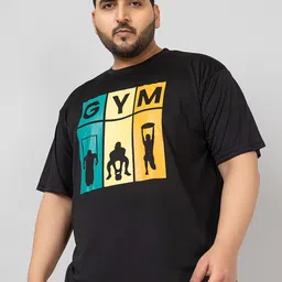 CHKOKKO Plus Size Typography Printed Round Neck T-shirt-image-51