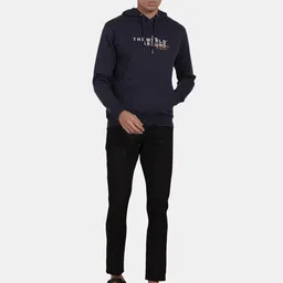 t-base Typography Printed Hooded Pullover Sweatshirt image 5