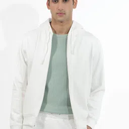 RARE RABBIT Men Trood Regular Fit Hooded Front Open Sweatshirt-16