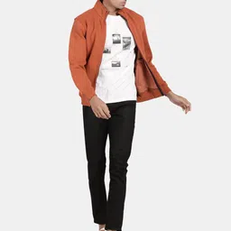 t-base Mock Collar Front Open Pullover image 3