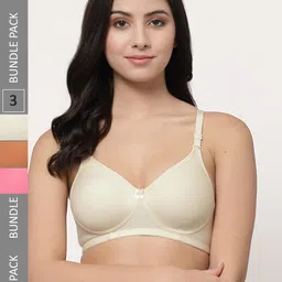 Docare Pack Of 3 Lightly Padded Full Coverage Cotton T-shirt Bra With All Day Comfort-picture-55
