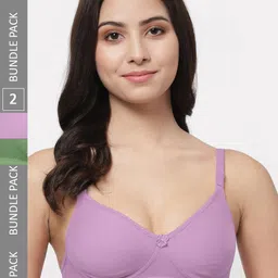 Docare Pack of 2 Full Coverage Lightly Padded Cotton T-Shirt Bras With All Day Comfort-image-42