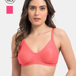 Tweens Set-2 Coral & Red T-shirt Bra-image-15