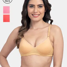 KOMLI Pack of 3 T-shirt Bra Lightly Padded K-95413-3PC-image-56