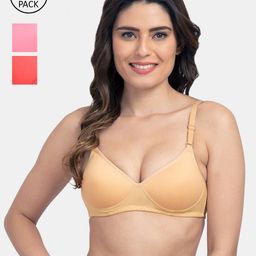 KOMLI Pack of 3 Lightly Padded T-shirt Bras-picture-24