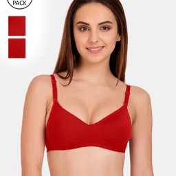 Tweens Pack Of 3 Red T-shirt Bra Lightly Padded-image-37