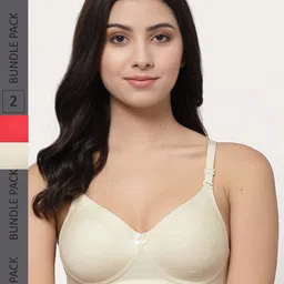 College Girl Women Pack of 2 Cotton Lightly Padded Bra-picture-29