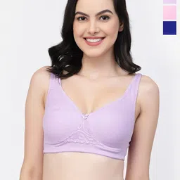 College Girl Pack Of 3 Full Coverage Seamless Cotton T-shirt Bra With All Day Comfort-image-92