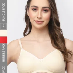 College Girl Pack Of 2 Full Coverage Cotton T-Shirt Bra-picture-47