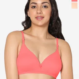 In Care Pack Of 2 All Day Comfort Pure Cotton Half Coverage T-Shirt Bra-picture-17